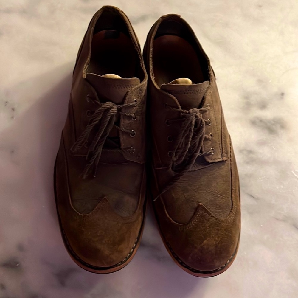 Mens Timberland Lace Up Oxford Brown Suede Shoes Size 9M